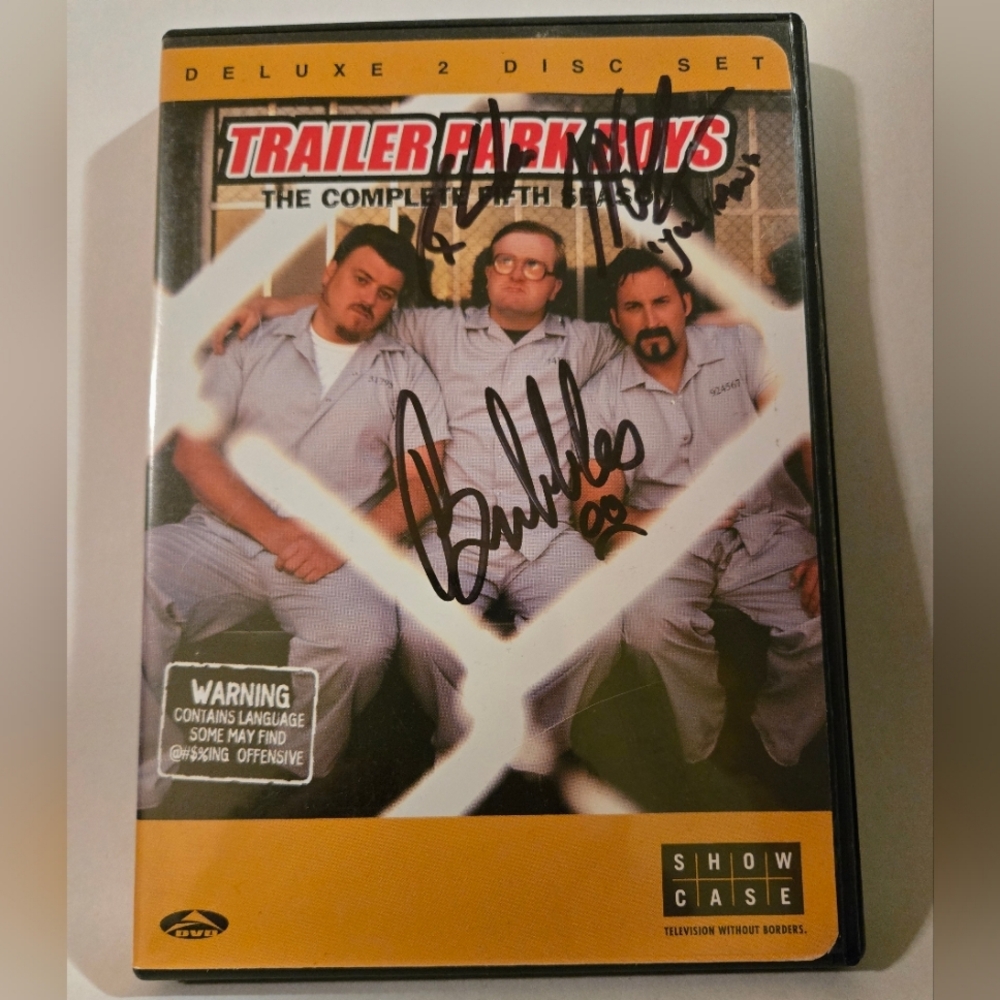 Autographed Trailer Park Boys all 3 signed Ricky Bubbles & Julien Season 5 DVD